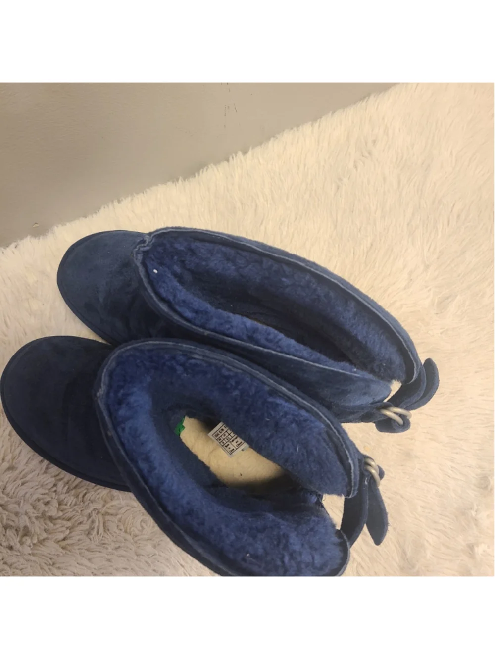 UGG Australia Remora Winter Boots Womens Size 10 EUR 41 Blue Leather Sheepskin